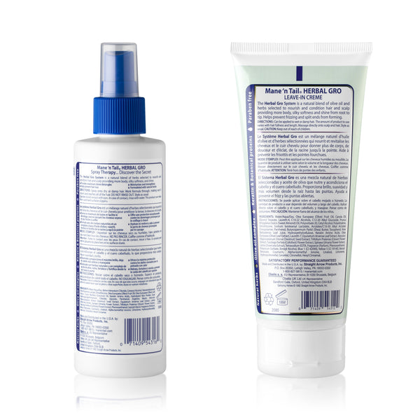 Herbal Gro Spray Therapy and Leave-In Cream Care Combo