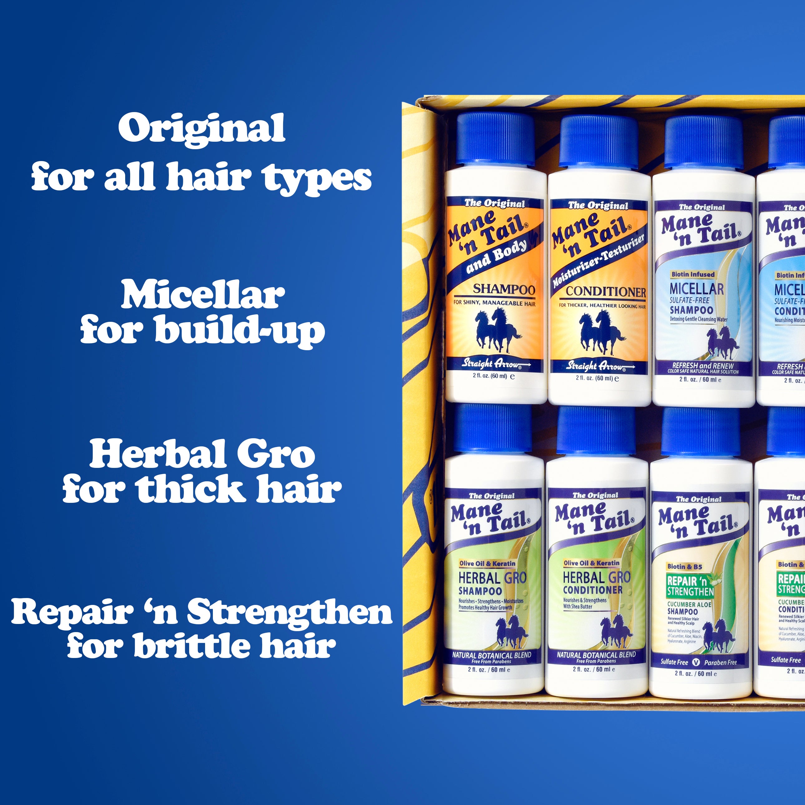 Mane 'n Tail Sampler Gift Box Trial Size Shampoos Conditioners and Det