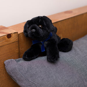 Black Lab with Mane 'n Tail Blue Bandana