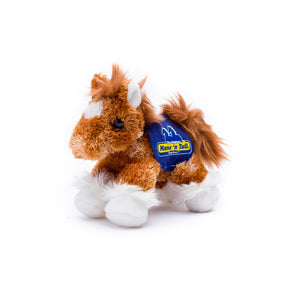 Fluffy Copper Horse with Mane 'n Tail Blue Bandana