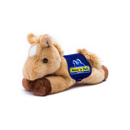 Cremello Horse with Mane 'n Tail Blue Bandana